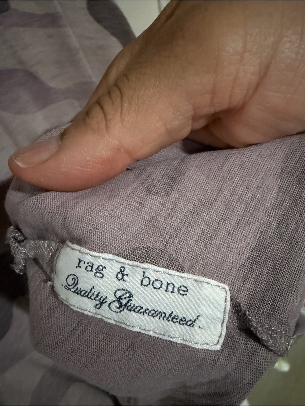 rag & bone Purple Camo Short Sleeve Tee - Picture 6 of 6